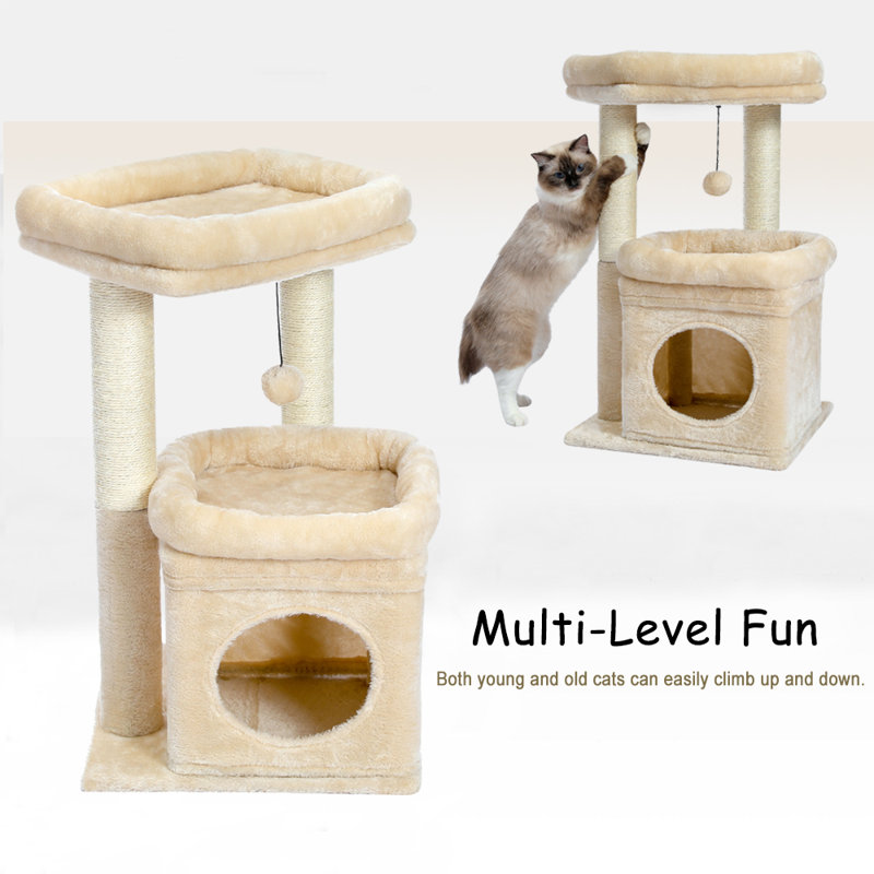 Tucker Murphy Pet™ Drace 23.6'' H Indoor Small Natural Sisal Plush Cat